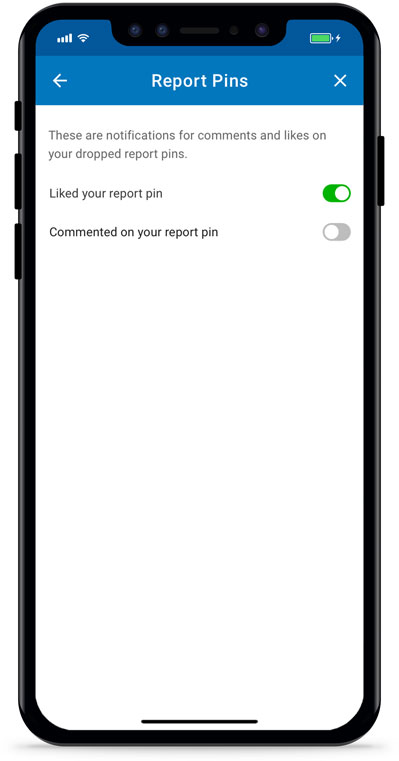 Report-Pins Report Pins Notification Settings