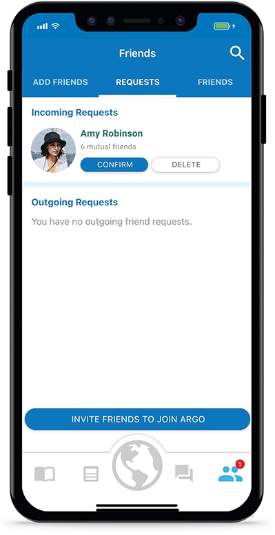 Accept or Delete Incoming Requests