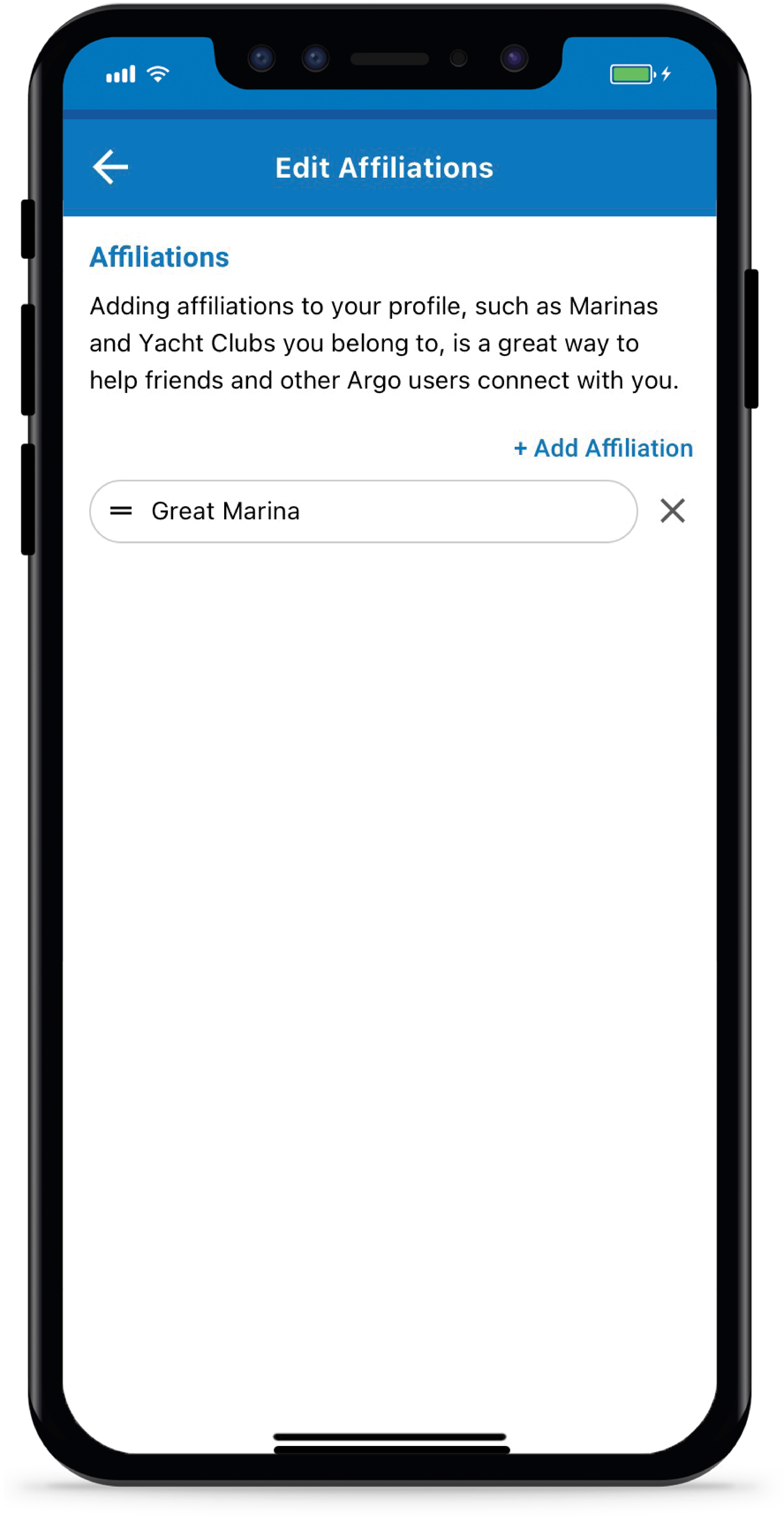 Image Showing the Interests Options