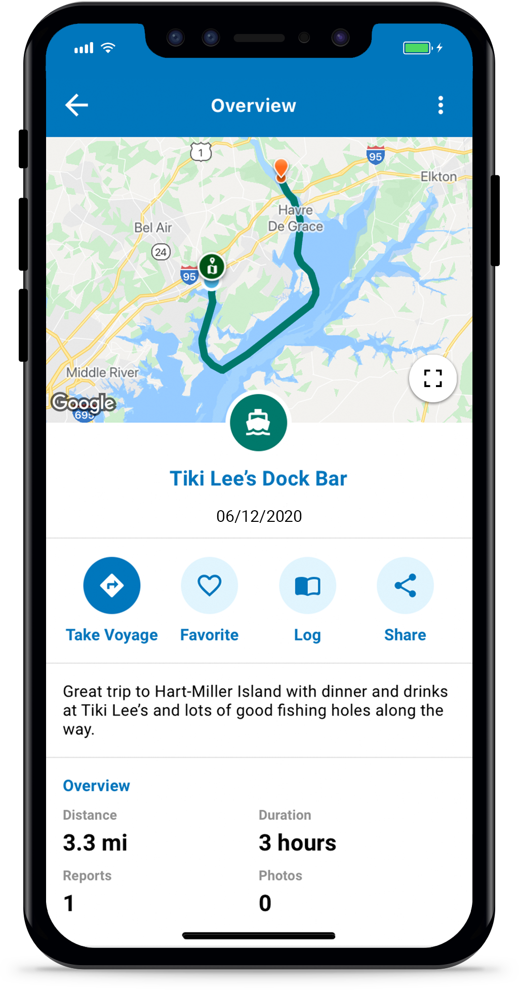 View Voyage Details
